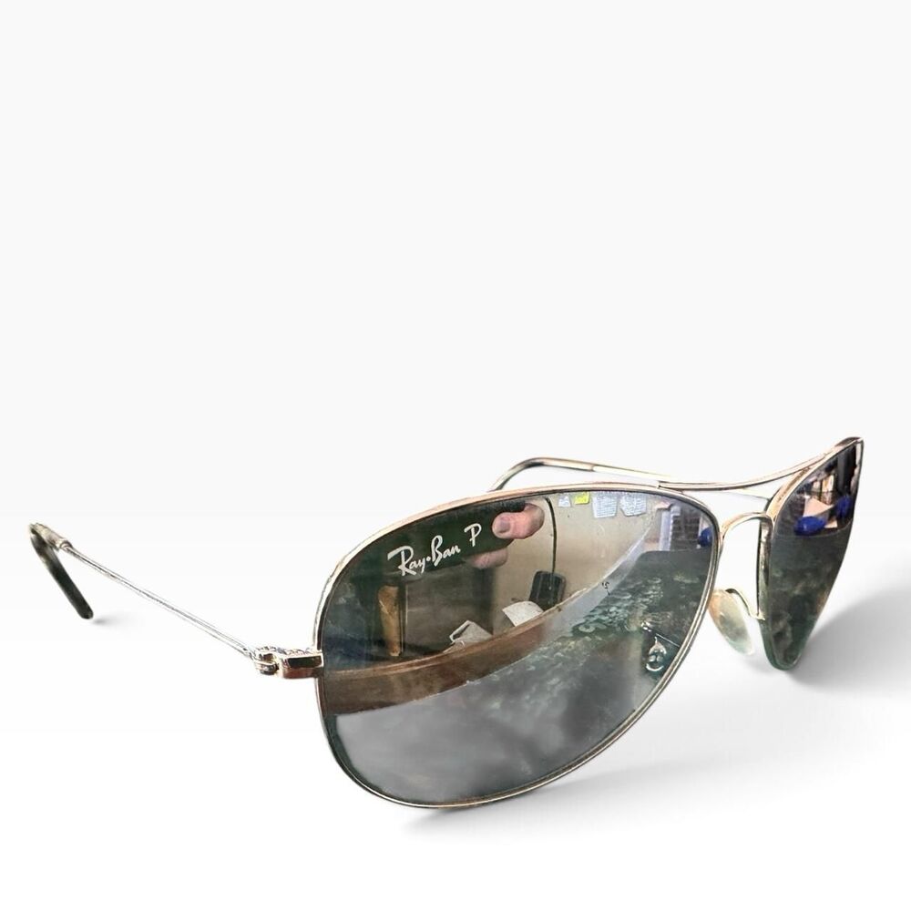 Ray-Ban Aviator Sunglasses Men's Silver Brown Prescription Top Gun style - Picture 4 of 8